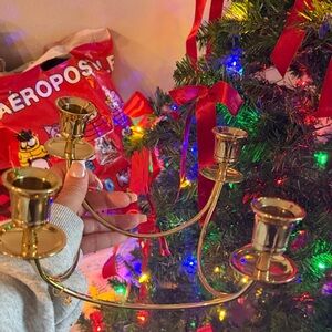 Elegant Gold Candle Holder